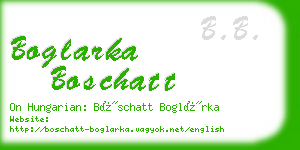 boglarka boschatt business card